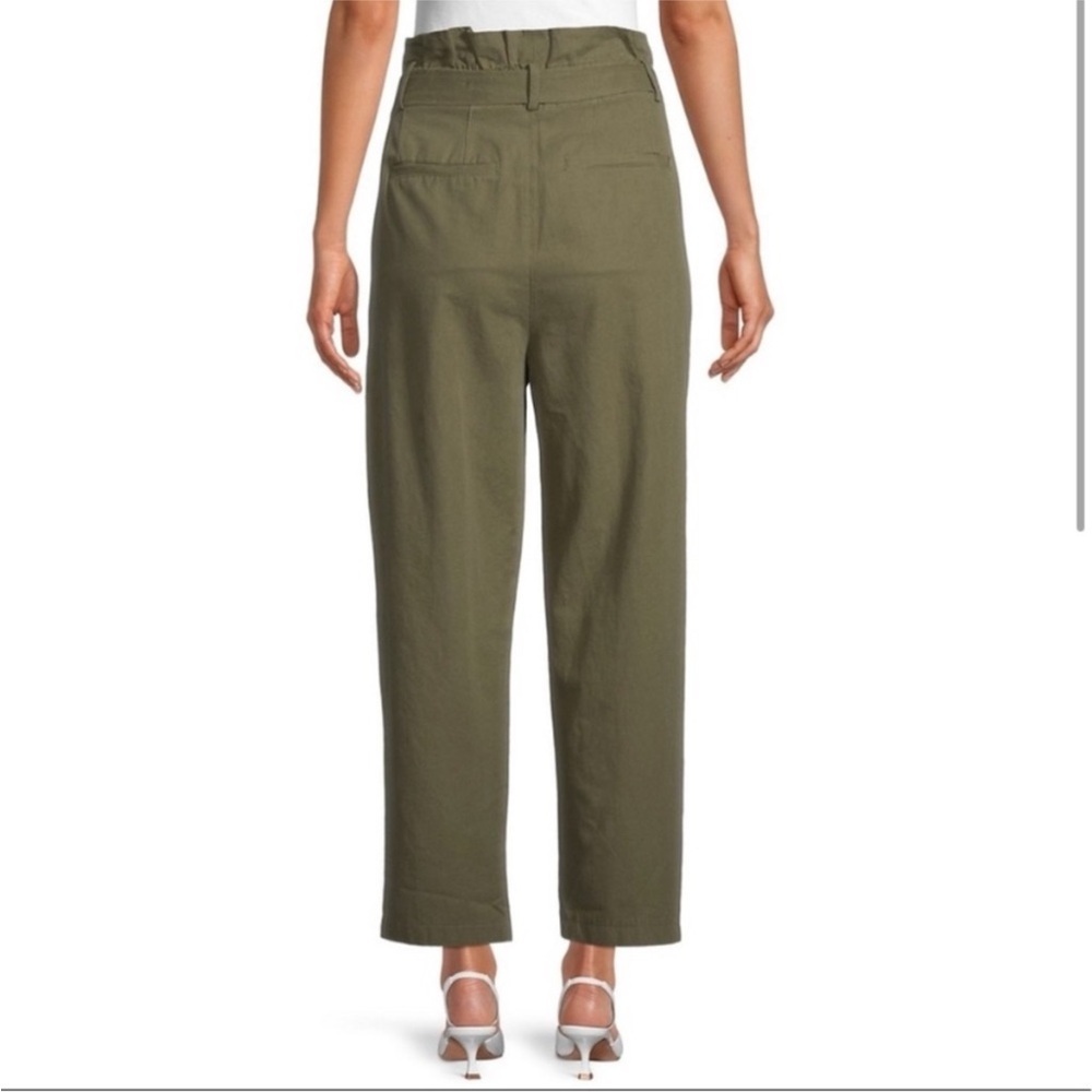 AVEC LES FILLES | Olive Green Paperbag Ankle Pants | S - Picture 2 of 6